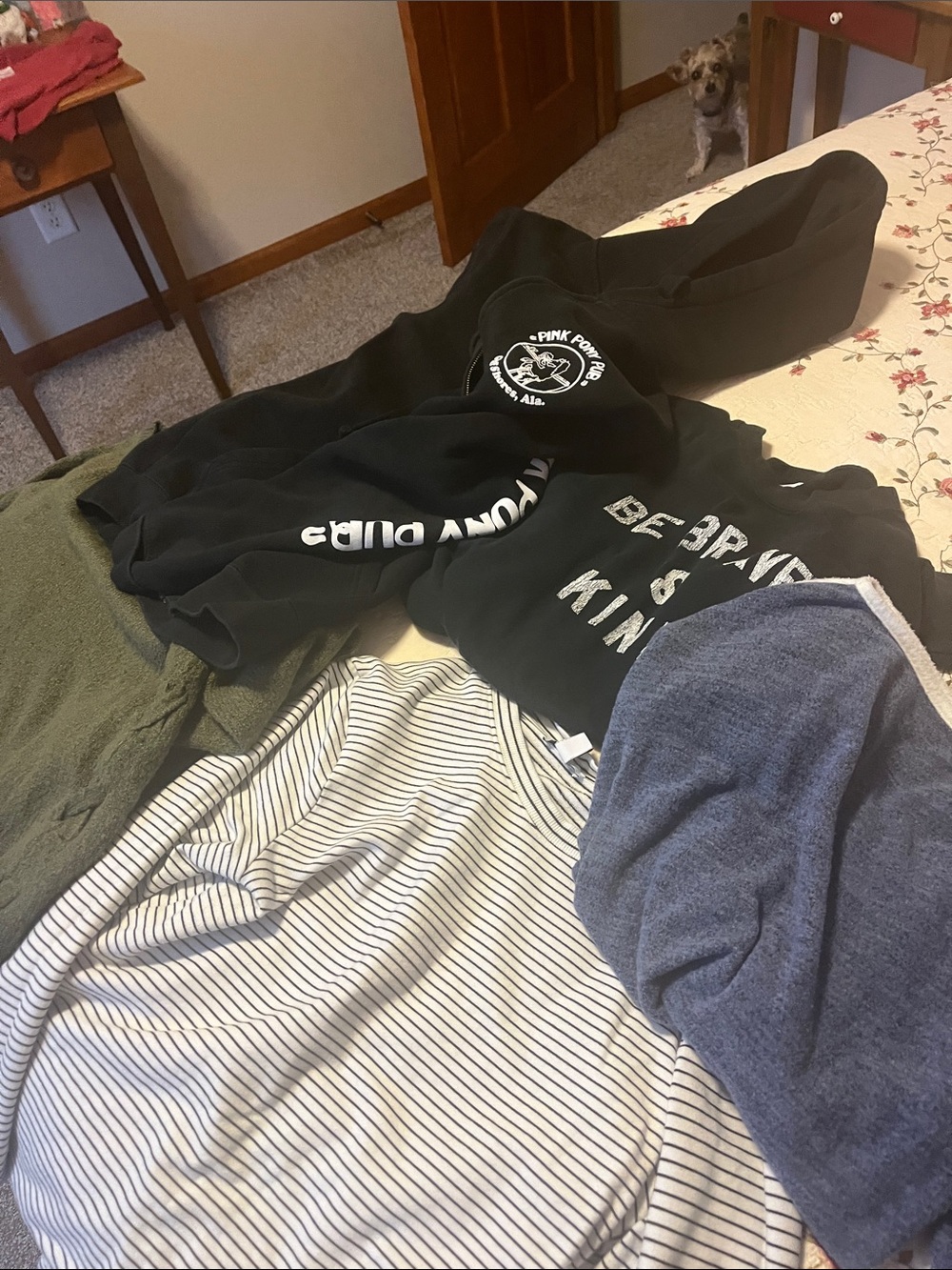 Lot of 5 medium women’s shirt , Be Brave & Kind Black Graphic Hoodie & sweaters